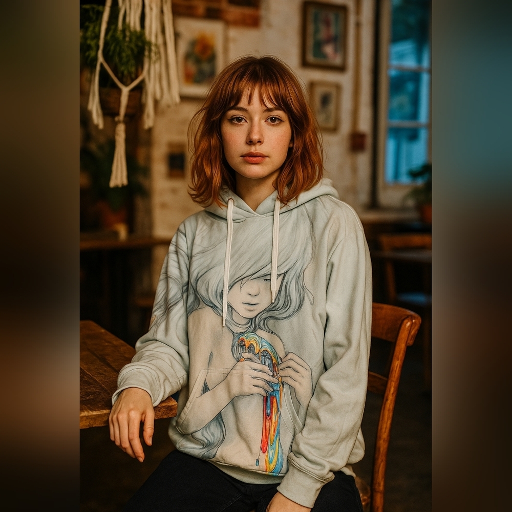 Camilla d'Errico Live Heroes Rainbow Art Series Discontinued Hoodie Size L